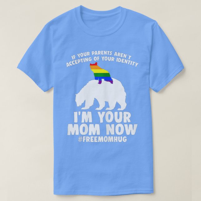 Free Mamma Hugs Proud Mamma Bear LGBT Gay pride HB T Shirt (Design framsida)