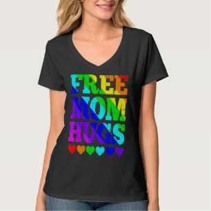 Free Mamma Hugs Rainbow Gay pride Lgbt Lesbisk Vin T Shirt
