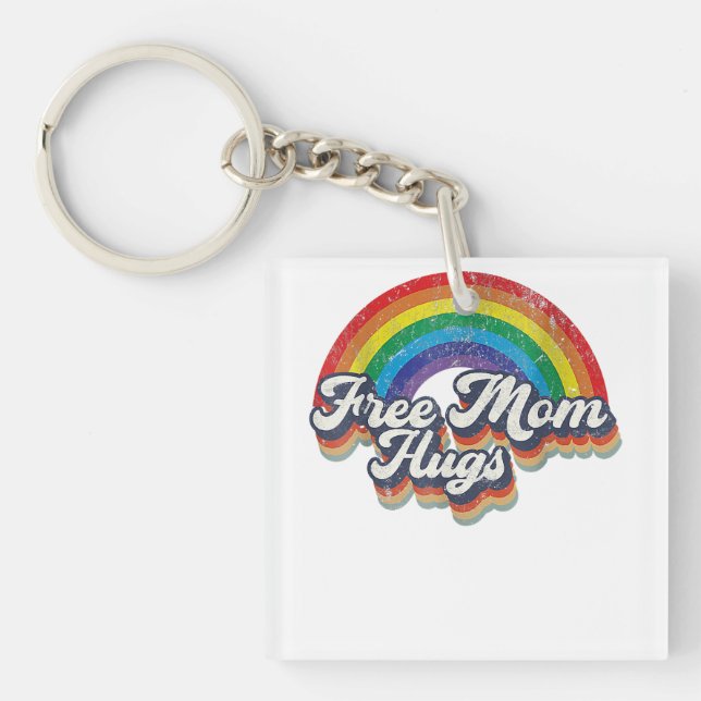 Free Mamma Hugs Rainbow Heart LGBT Flagga LGBT Pri (Framsidan)