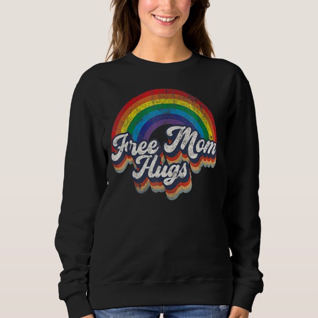 Free Mamma Hugs Rainbow Heart Lgbt Flagga Lgbt Pri T Shirt (Framsida)