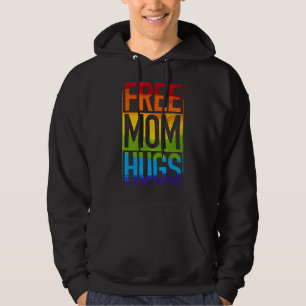 Free Mamma Hugs Rainbow Heart Lgbt Pride månad 1 Hoodie