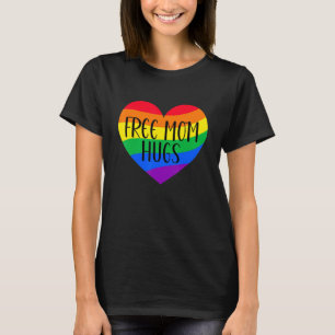 Free Mamma Hugs Rainbow Heart Lgbt Pride Månad Fla T Shirt