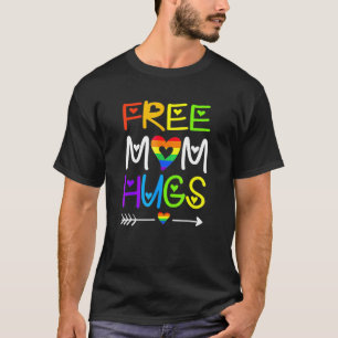 Free Mamma Hugs Rainbow Heart Lgbt Pride Månad T Shirt