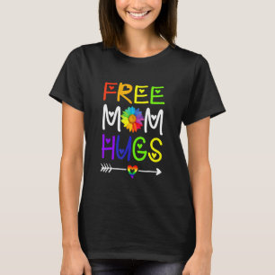Free Mamma Hugs Rainbow Heart Lgbt Pride Månad T Shirt
