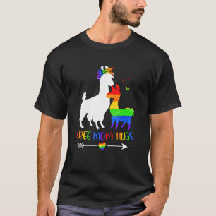 Free Mamma Hugs Rainbow Heart Mamma Llama Lgbt Pri T Shirt