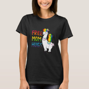 Free Mamma Hugs Rainbow Heart Mamma Llama Lgbt Pri T Shirt
