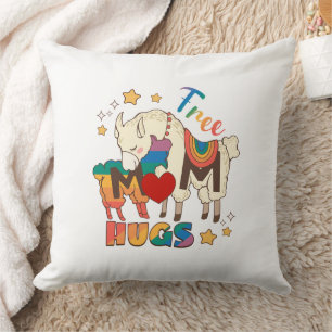 Free Mamma Hugs - Rainbow Sheep LGBTQ Pride Hug Kudde