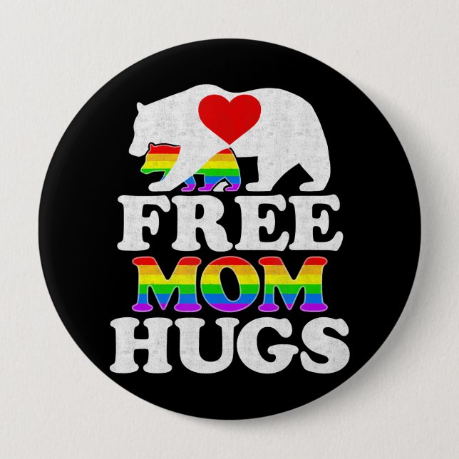 Free Mamma Hugs t Women Lgbt Pride Mamma Bear Knapp (Framsida)