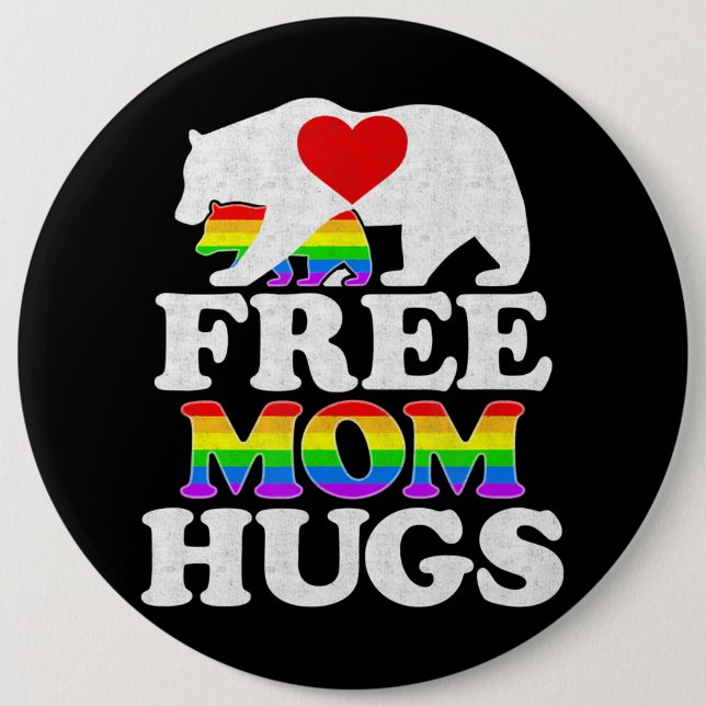 Free Mamma Hugs t Women Lgbt Pride Mamma Bear Knapp (Framsida)