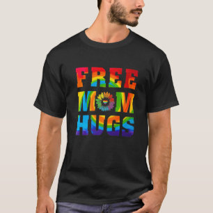 Free Mamma Hugs Tie Dye Rainbow Heart Lgbt Pride M T Shirt