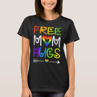Free Mamma Hugs Tshirt Rainbow Heart LGBT Pride Mo T Shirt