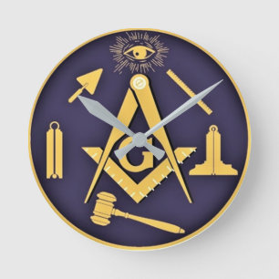 Free Mason Rund Klocka