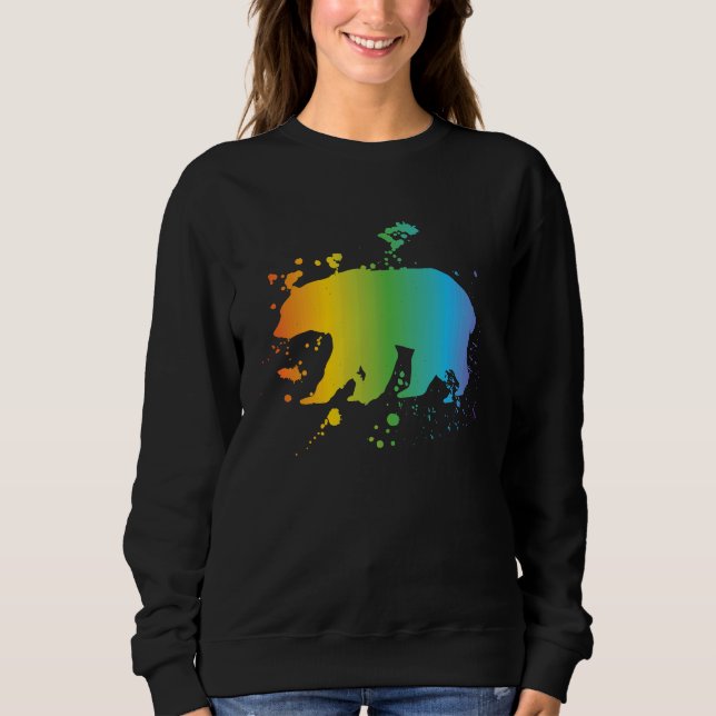 Free Mom Hugs bear LGBT pride social movement T Shirt (Framsida)