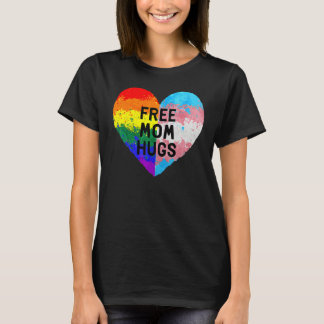 Free Mom Hugs Gay Pride Transgender Rainbow Flag T Shirt