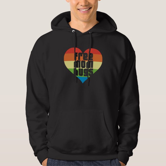 Free Mom Hugs LGBT Month Hoodie (Framsida)