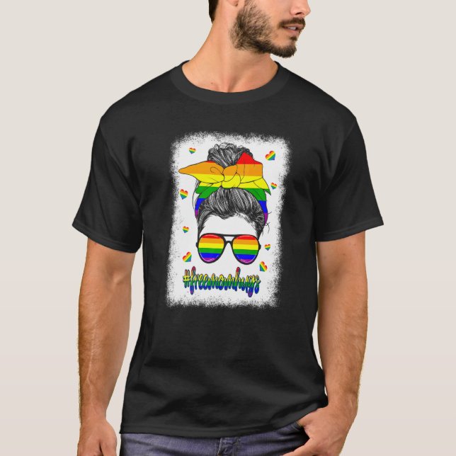 Free Mom Hugs Lgbt Pride T Shirt (Framsida)