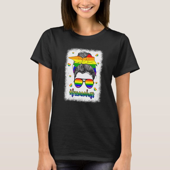 Free Mom Hugs Lgbt Pride T Shirt (Framsida)