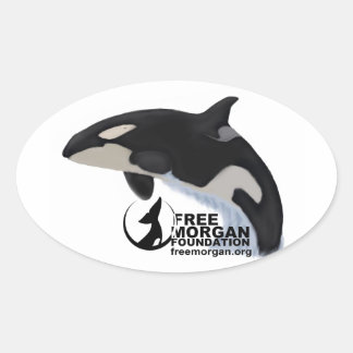 Free Morgan Sticker Ovalt Klistermärke