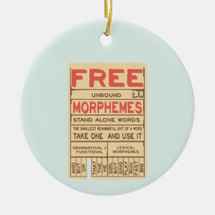 Free Morphemes Funny Grammar English Phonics Julgransprydnad Keramik