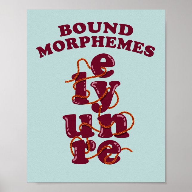 Free Morphemes Phonics Learning English Poster (Framsidan)