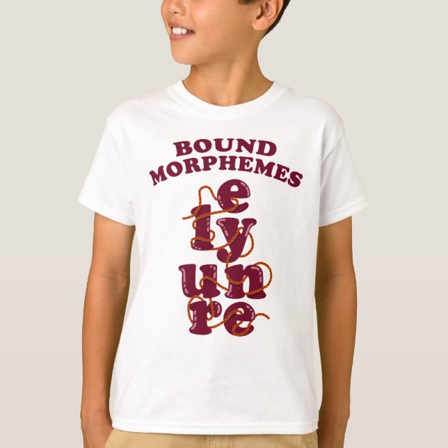 Free Morphemes Phonics Learning English T Shirt (Framsida)