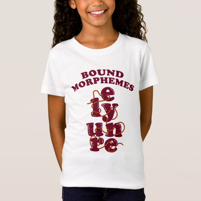 Free Morphemes Phonics Learning English T Shirt (Framsida)