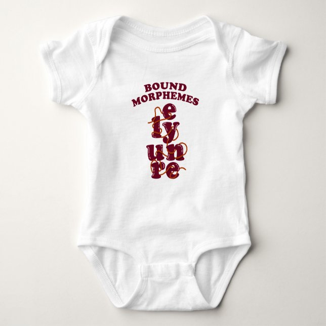 Free Morphemes Phonics Learning English T Shirt (Framsida)