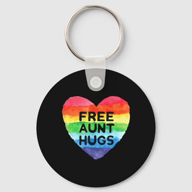 Free Moster Hugs HBT Flagga Pride Awareness Month  Nyckelring (Framsida)