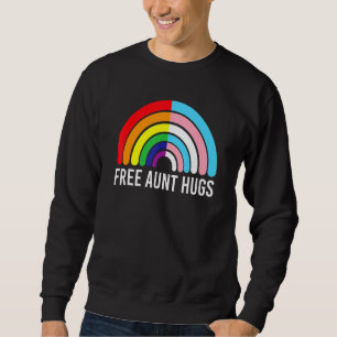 Free Moster Hugs Rainbow Transgender Flagga Lgbtq Lång Ärmad Tröja
