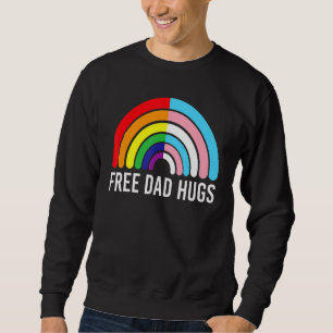 Free Moster Hugs Rainbow Transgender Flagga Lgbtq  Lång Ärmad Tröja