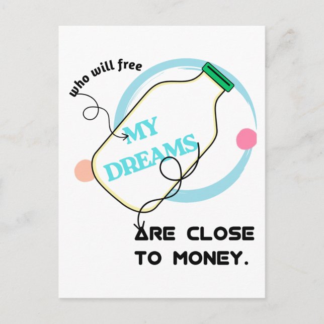 Free my dreams  vykort (Framsida)