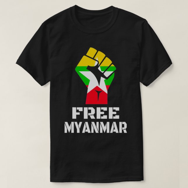 Free Myanmar  Myanmar Flag Burma Strong For Men Wo T Shirt (Design framsida)