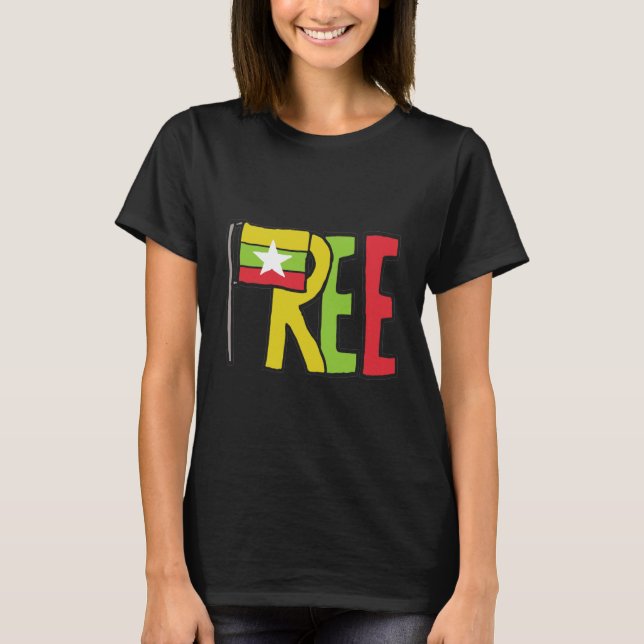 Free Myanmar T Shirt (Framsida)