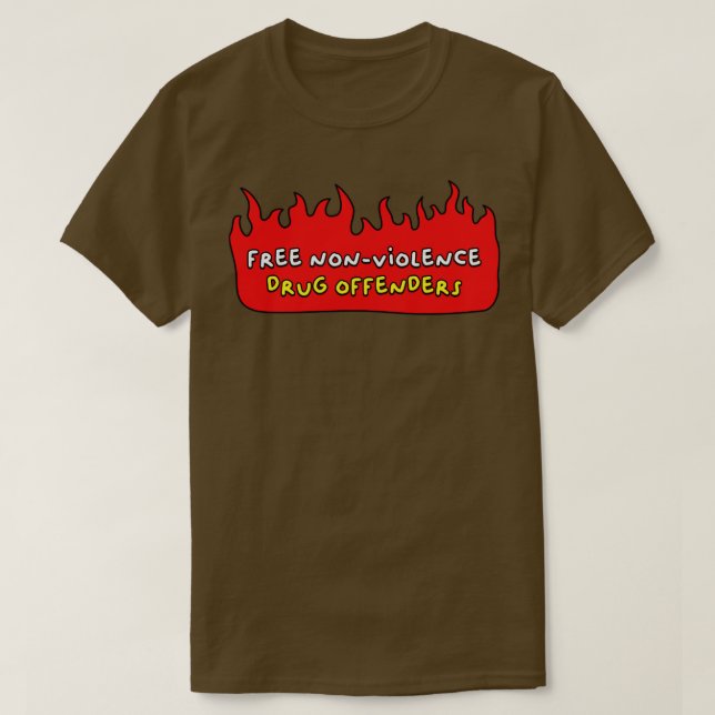 Free NonViolg Drug Offenders ACAB T Shirt (Design framsida)
