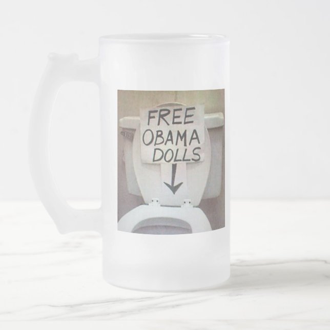 FREE OBAMA DOLLS FROSTAT ÖLGLAS (Vänster)
