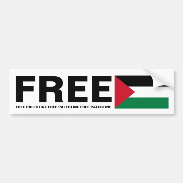 FREE PALESTINE BILDEKAL (Framsidan)