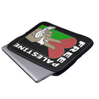 Free Palestine Dove Heart Fredstecken Laptop Sleeve