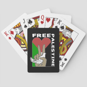 Free Palestine Dove Heart Fredstecken Spelkort