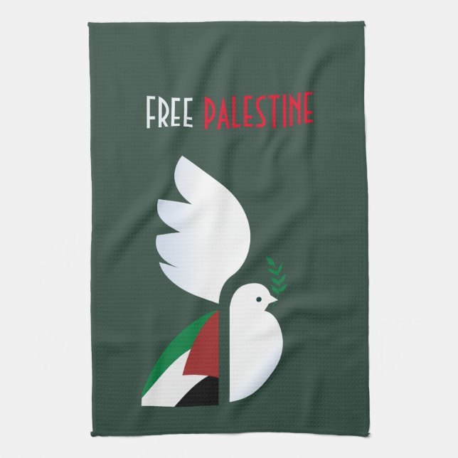 Free Palestine Kitchen Towel - Solidarity Kökshandduk (Vertikal)