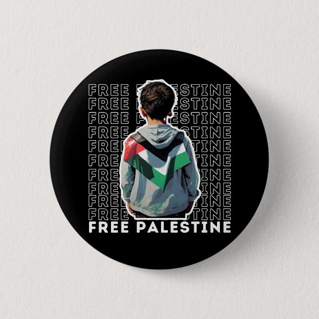 FREE PALESTINE KNAPP (Framsida)