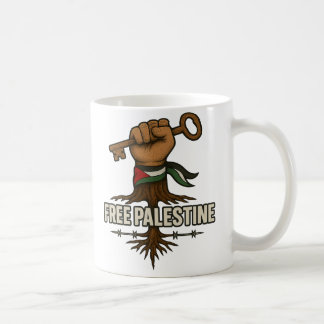 Free Palestine Mug Support Palestinian Solidarity Kaffemugg