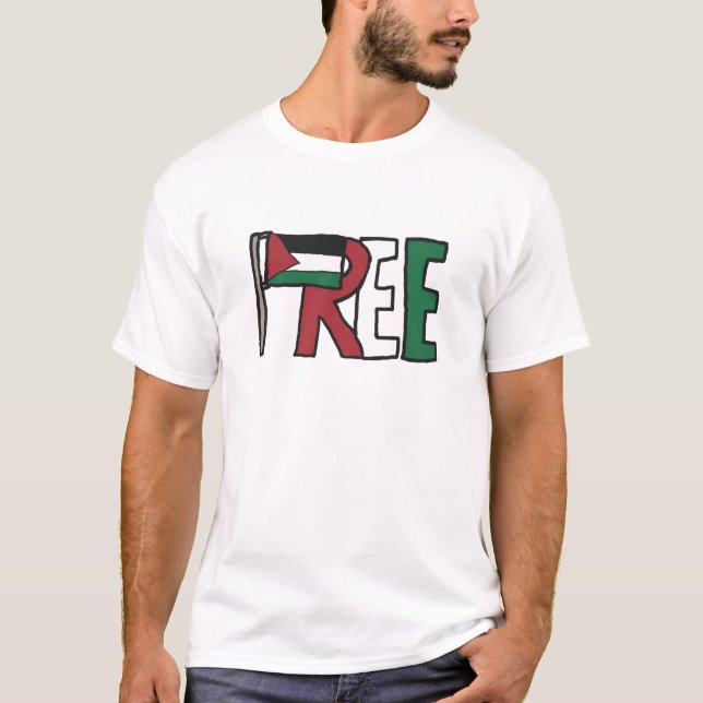 Free Palestine T Shirt (Framsida)