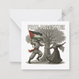 Free Palestine Thank You Card – Message of Hope Anteckningskort