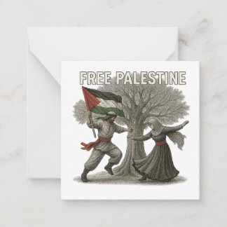 Free Palestine Thank You Card – Message of Hope Anteckningskort