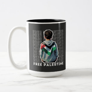 FREE PALESTINE Två-Tonad MUGG