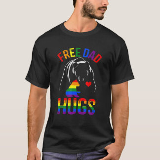 Free Pappa Hugs Bear Älskare Rainbow LGBT Pride T Shirt