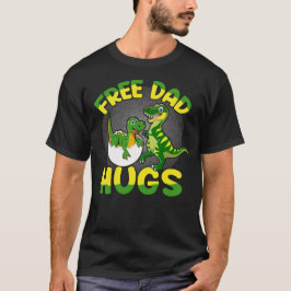 Free Pappa Hugs Dinosaur Pappa & Kid | Funny Pappo T Shirt