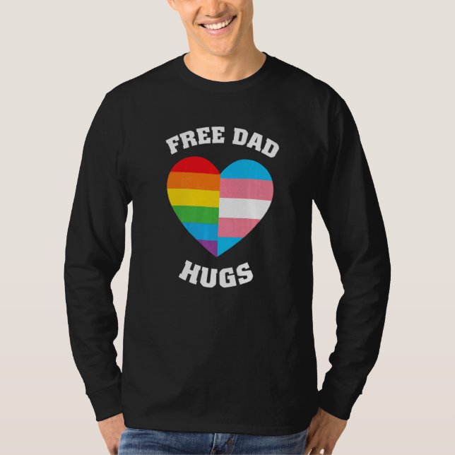 Free Pappa Hugs Lgbt Pride T Shirt (Framsida)