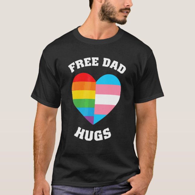 Free Pappa Hugs Lgbt Pride T Shirt (Framsida)