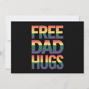 Free Pappa Hugs LGBTQ Gay pride Month Proud Ally Inbjudningar